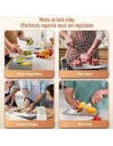 Set 3 tocătoare din inox, impermeabile, cu utilizare pe ambele fețe – 34×23 / 30×20 / 24×15 cm