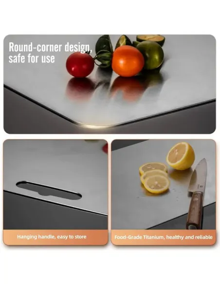 Set 3 tocătoare din inox, impermeabile, cu utilizare pe ambele fețe – 34×23 / 30×20 / 24×15 cm