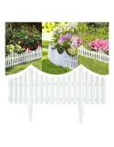 Set 5 garduri decorative din plastic, 60 x 32 cm, ALB