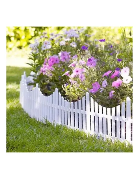 Set 5 garduri decorative din plastic, 60 x 32 cm, ALB