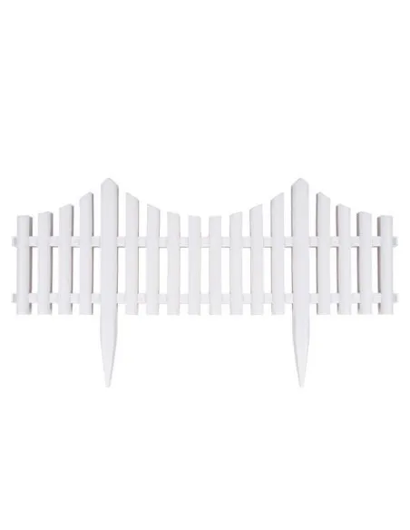 Set 5 garduri decorative din plastic, 60 x 32 cm, ALB