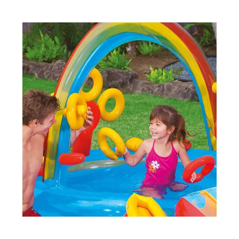 Piscina gonflabila cu tobogan