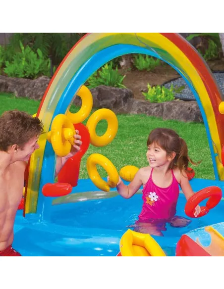 Piscina gonflabila cu tobogan