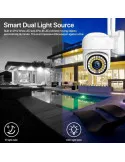 Set 2 Camere IP 360° WiFi JT-8161QJ cu 4 Carduri 32GB | Live & Noapte