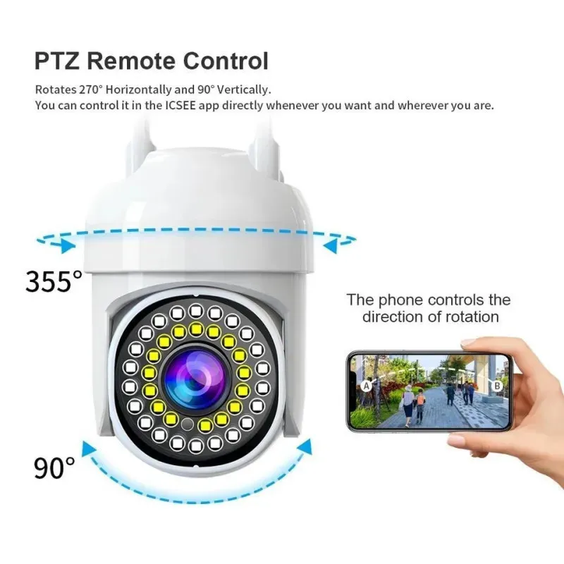 Set 2 Camere IP 360° WiFi JT-8161QJ cu 4 Carduri 32GB | Live & Noapte