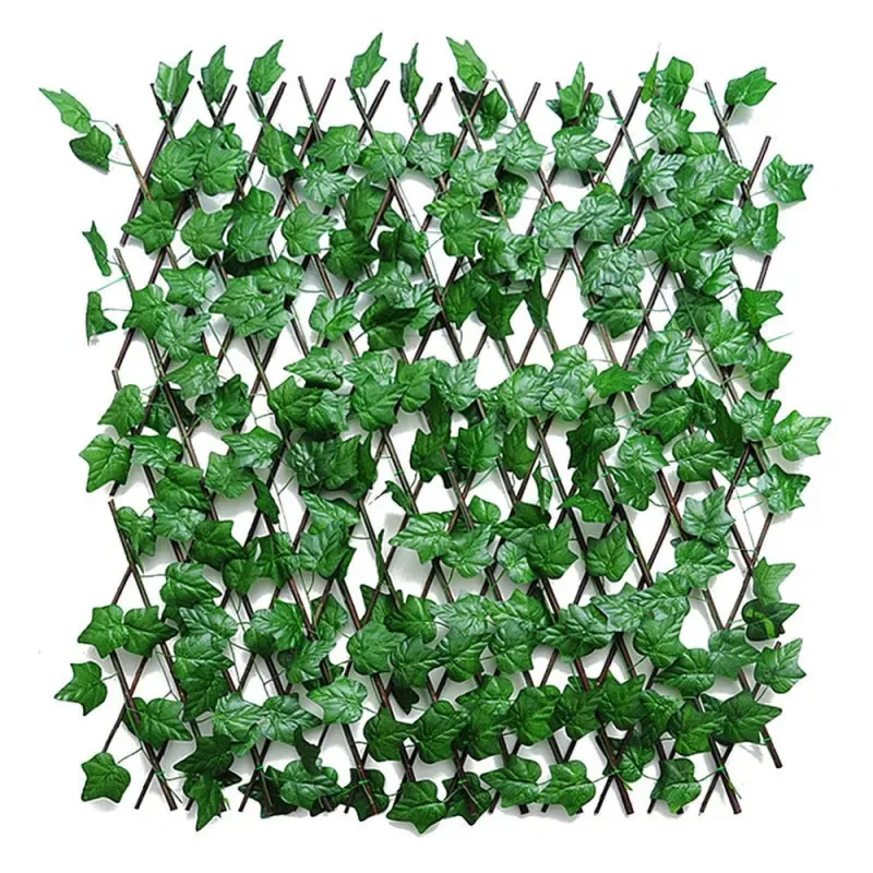 Gard artificial cu frunze verzi, 100 x 250 cm