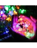 Instalatie solara floricele gheata, 50 led-uri, multicolor, 6.5 m