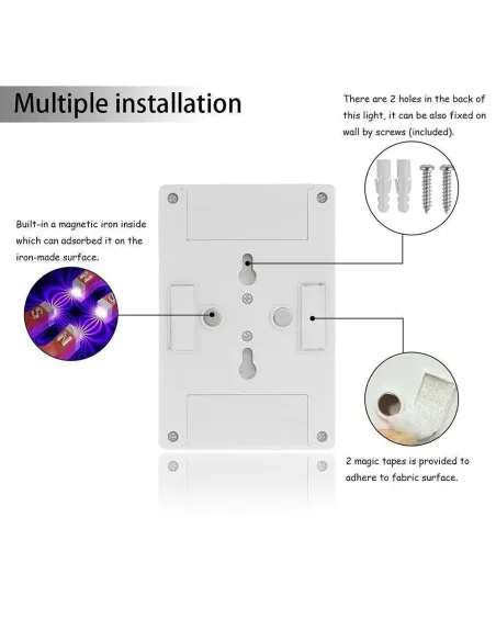Set 2 x Intrerupator fara fir cu LED, 3