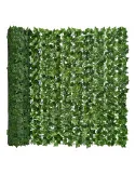 Gard artificial verde cu frunze, 300x100cm