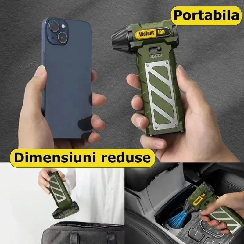 Suflantă Turbo Fără Fir 110.000 RPM, Baterie 4000mAh | Red-Mag