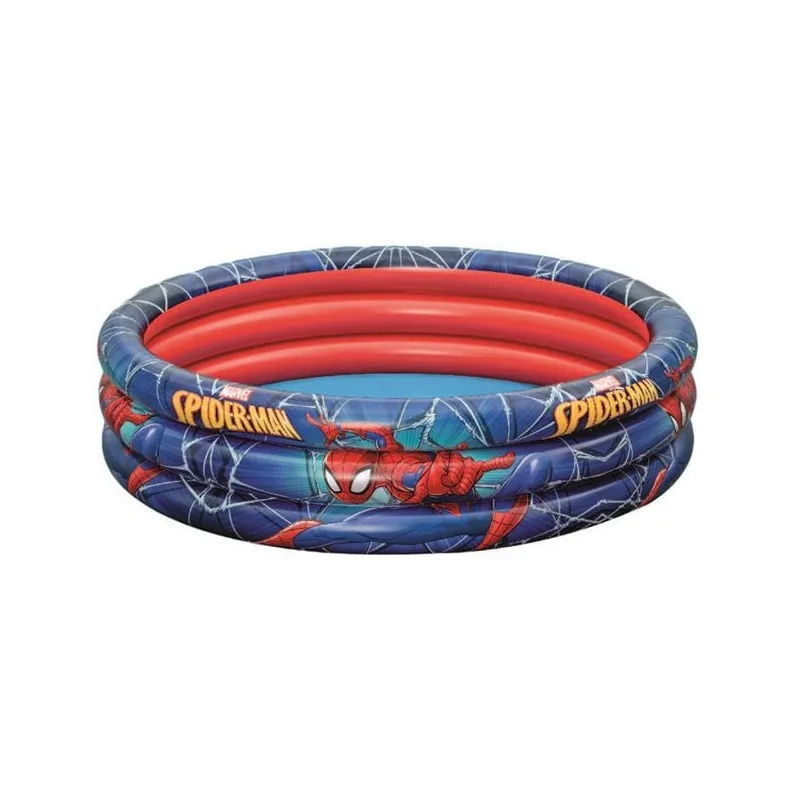 Piscină Gonflabilă Bestway Spiderman, Ø122 cm, Adâncime 30 cm, 200 L, 3 Compartimente Aer