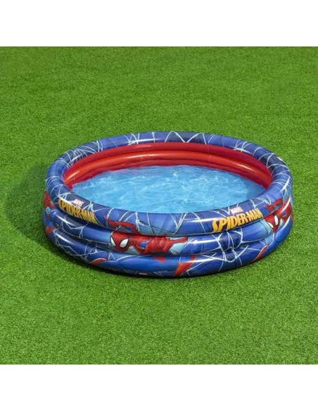 Piscină Gonflabilă Bestway Spiderman, Ø122 cm, Adâncime 30 cm, 200 L, 3 Compartimente Aer