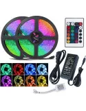 Banda RGB 5M LED, cu telecomanda si joc de lumini