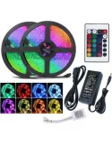 Banda RGB 5M LED, cu telecomanda si joc de lumini