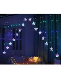 Instalatie Craciun - perdea luminoasa ploaie 12