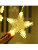 Instalatie Craciun - perdea luminoasa ploaie 12