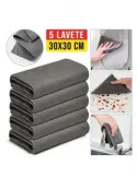 Set 5 Lavete Magice Microfibra 30x30 | Curățare Fără Scame