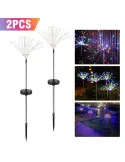 Set 2 x Lampa Solara Artificii cu Suport Metalic