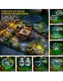Set 2 x Lampa Solara Artificii cu Suport Metalic