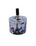 Scrumiera mare inox cu buton