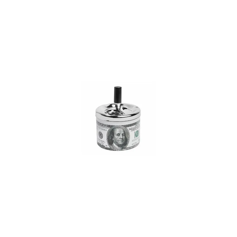 Scrumiera mare inox cu buton