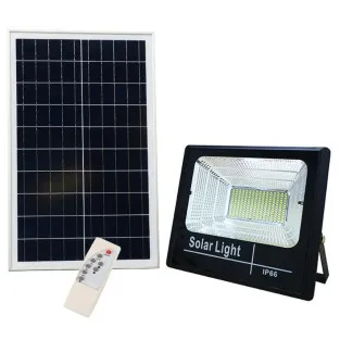 Proiector Solar Jortan 100W cu Panou 35x30cm, Acumulator 12000mAh si Telecomanda, IP66