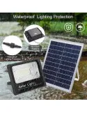 Proiector Solar Jortan 100W cu Panou 35x30cm, Acumulator 12000mAh si Telecomanda, IP66
