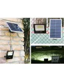 Proiector Solar Jortan 100W cu Panou 35x30cm, Acumulator 12000mAh si Telecomanda, IP66