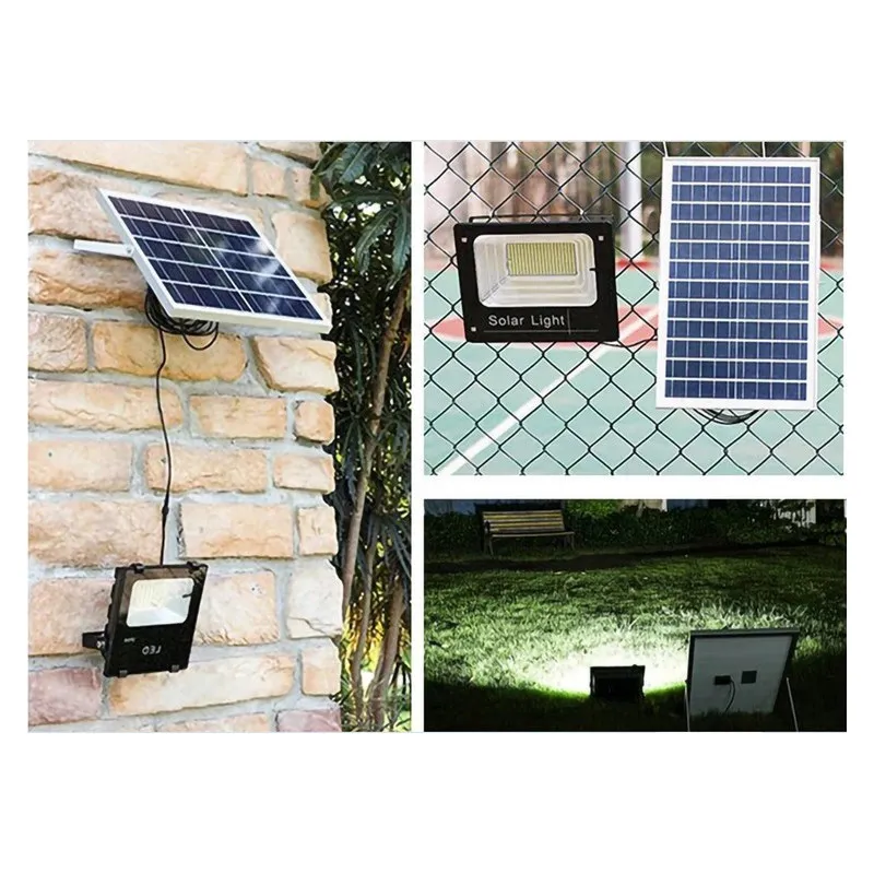 Proiector Solar Jortan 100W cu Panou 35x30cm, Acumulator 12000mAh si Telecomanda, IP66