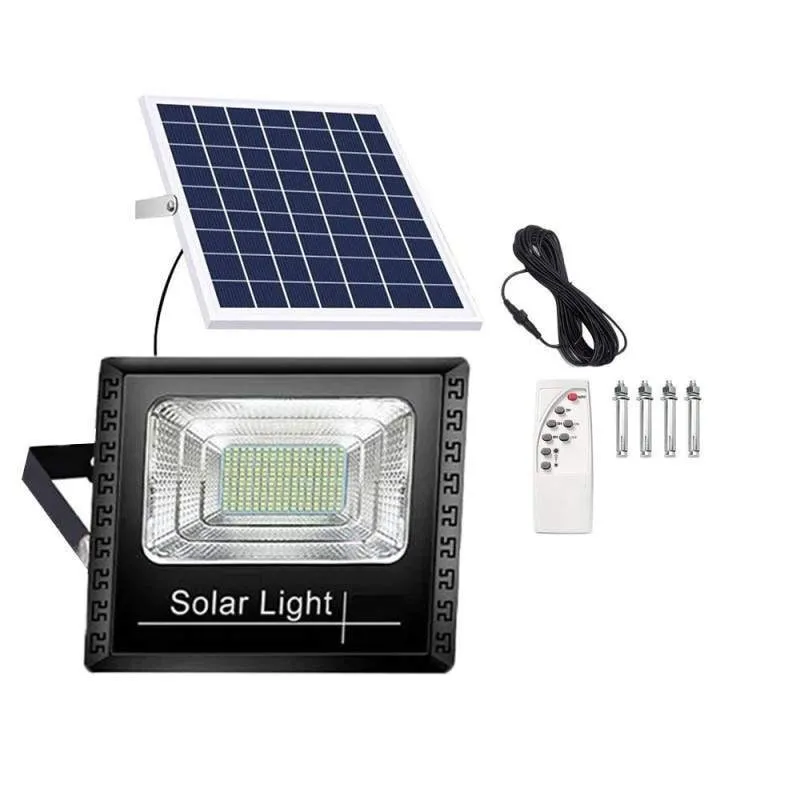 Proiector Solar Jortan 100W cu Panou 35x30cm, Acumulator 12000mAh si Telecomanda, IP66