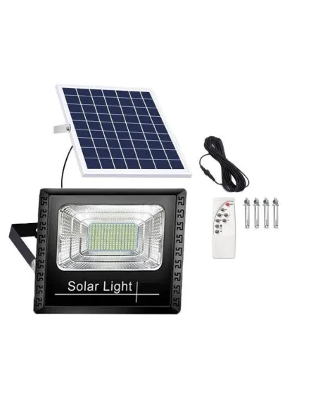 Proiector Solar Jortan 100W cu Panou 35x30cm, Acumulator 12000mAh si Telecomanda, IP66