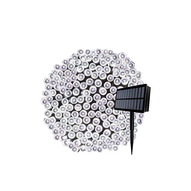 Instalatie 1000 LED cu panou solar mare, 100 M, pentru exterior, model 2024