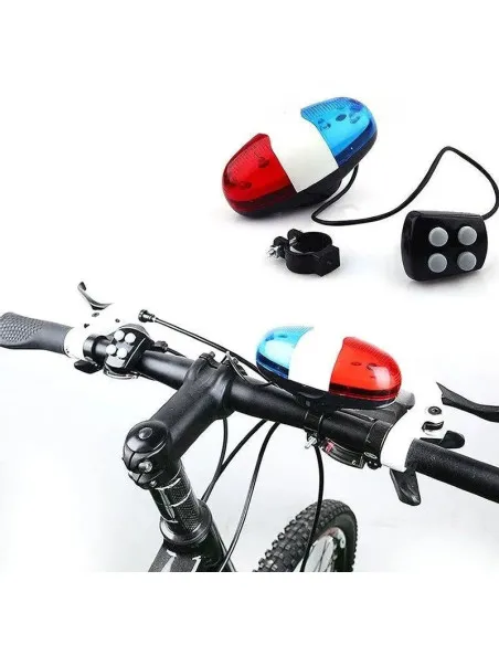 Sirena politie cu girofar de bicicleta