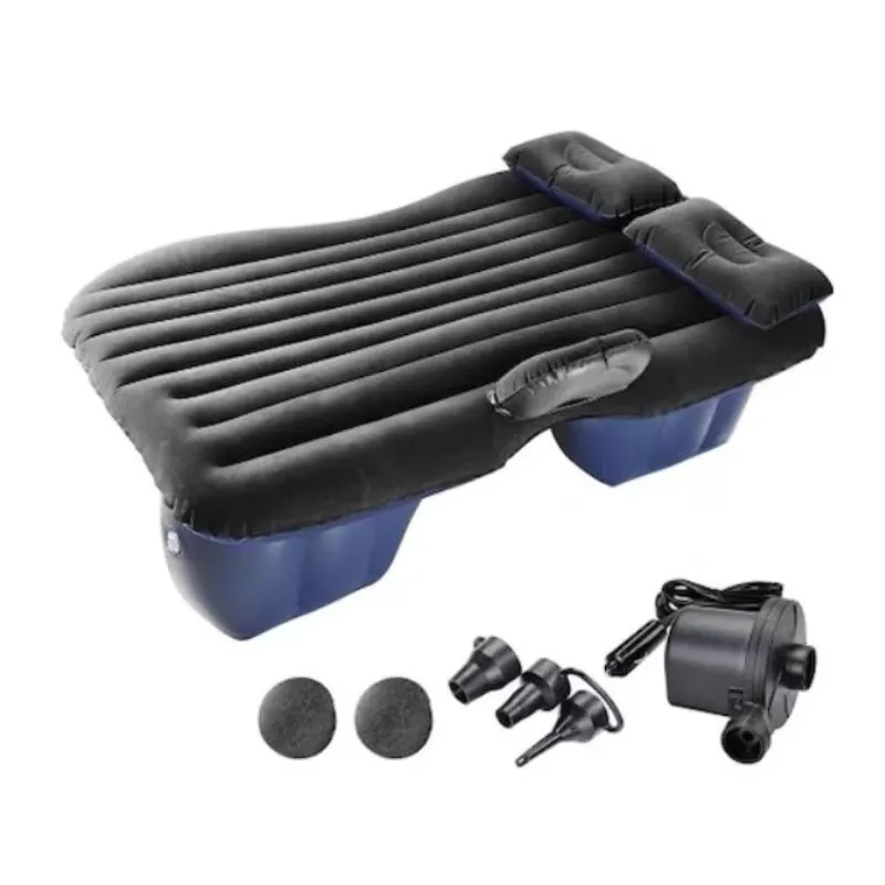 Saltea auto gonflabila 138 x 85 x 45 cm cu pompa electrica inclusa 12v