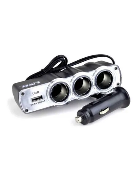 Priza tripla + USB pentru bricheta auto