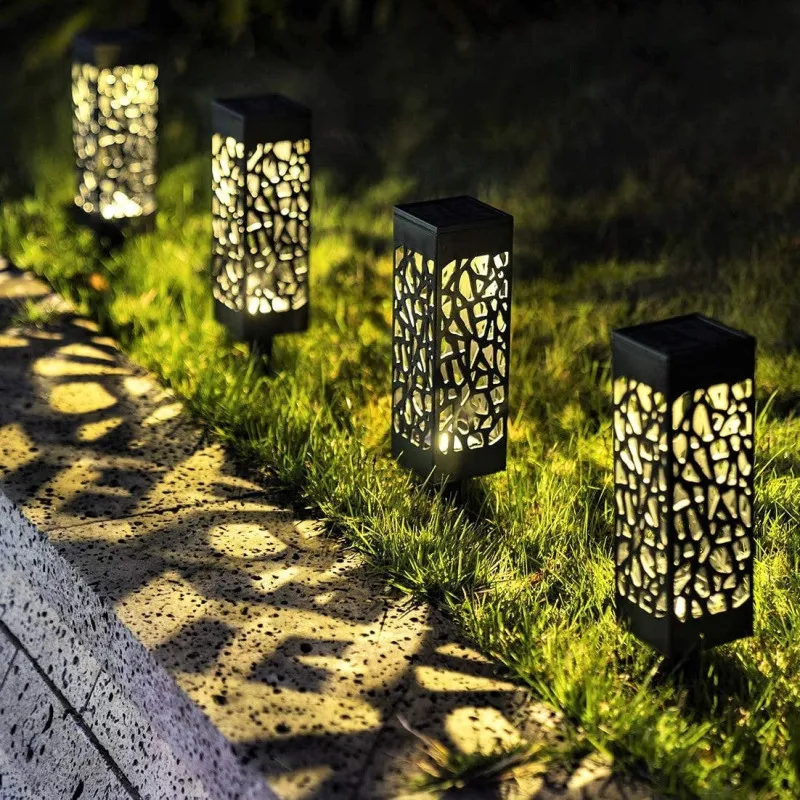 Felinar Stalp LED Gradina Deco cu Incarcare Solara WEB + Baterii AAA