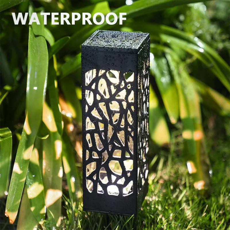 Felinar Stalp LED Gradina Deco cu Incarcare Solara WEB + Baterii AAA
