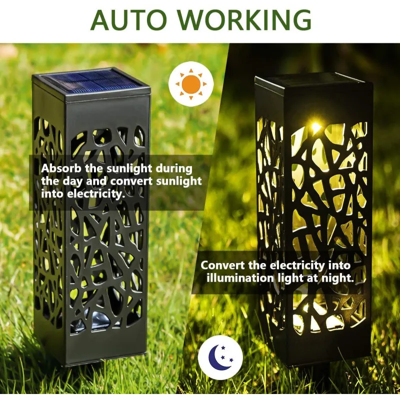 Felinar Stalp LED Gradina Deco cu Incarcare Solara WEB + Baterii AAA