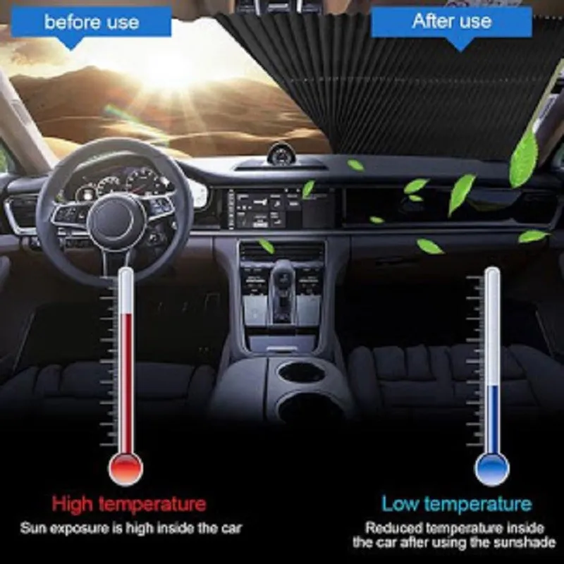 Copertina parasolar auto retractabil cu fixare