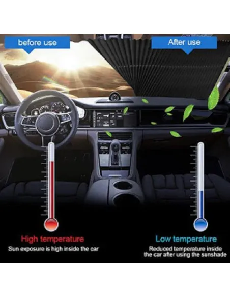 Copertina parasolar auto retractabil cu fixare