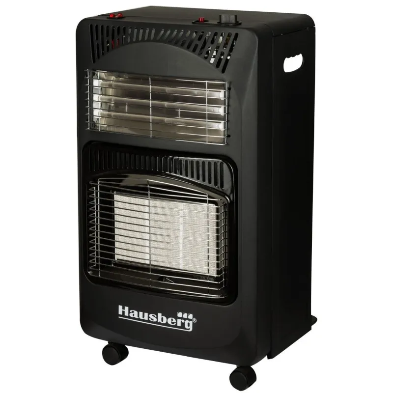 Soba gaz + electrica, 4,2kW, negru + pachet accesorii,Hausberg, HB-1022NG
