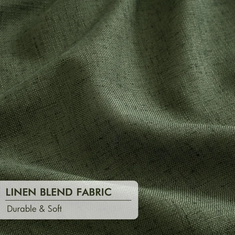 MIULEE Draperii Opace Linen cu Inele 140x225 cm Taupe