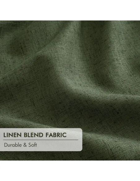 MIULEE Draperii Opace Linen cu Inele 140x225 cm Taupe