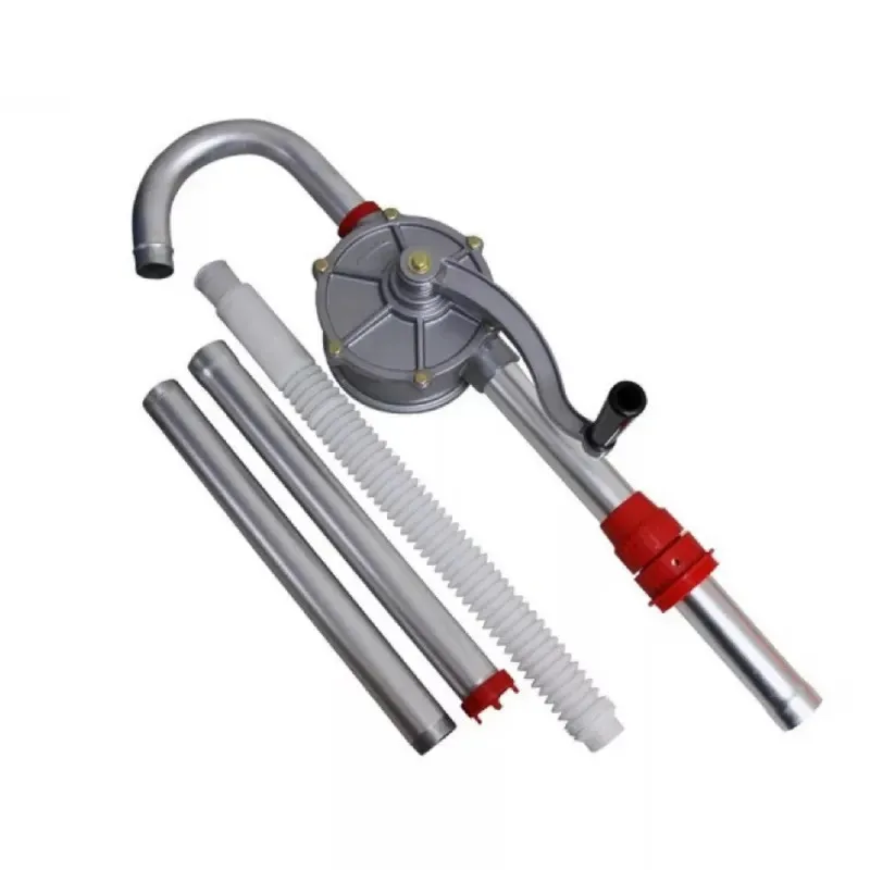 Pompă Manuală Rotativă Hand Pump, Transfer Ulei și Combustibil, Debit 30 l/min, Inox