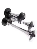Claxon auto cu 3 goarne 12/24V, electrovalva