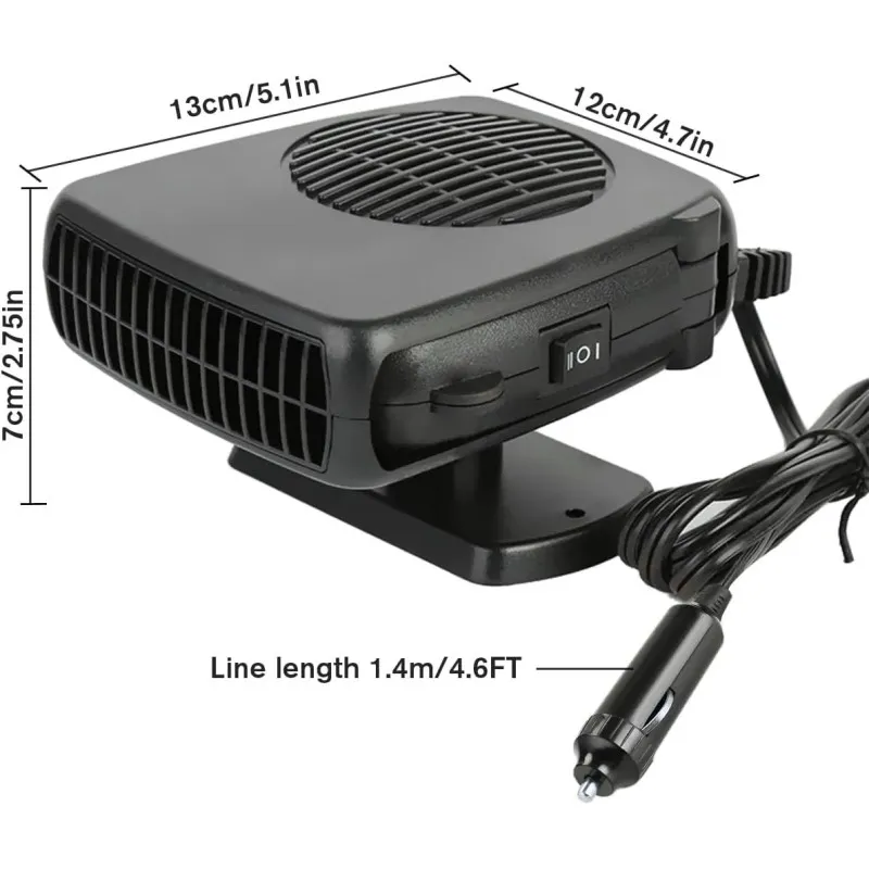 Aeroterma Auto 200W – Încălzitor & Ventilator 2 în 1, Dezaburire Rapidă
