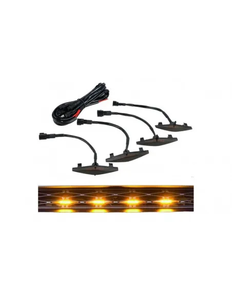 Set 4 x Lumini de zi, decoratie grila fata