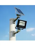 Set 2 x Proiector cu panou solar Jortan 50w, telecomanda, indicator baterie, 6500k, IP66