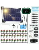 Sistem de irigații automat solar 300 moduri de udare cu furtun picurare 30 m - 30 m furtun
