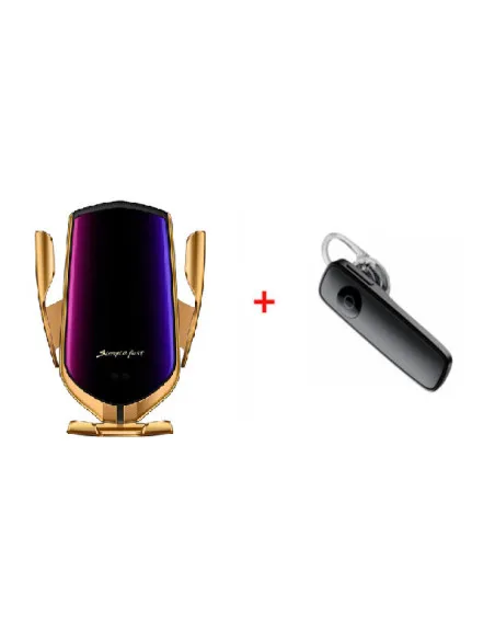 Suport incarcator telefon pentru masina + Casca Bluetooth